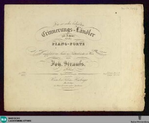 Die so sehr beliebten Erinnerungs-Ländler (in A-Dur) : für das Piano-Forte; 15tes Werk