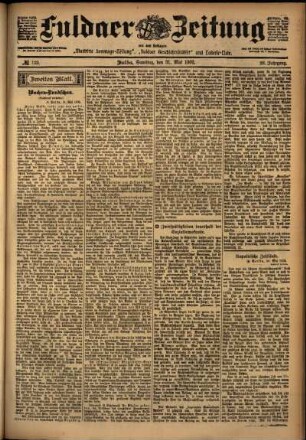 Zweite Ausgabe vom Samstag, den 31. Mai 1902.