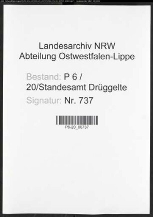 Sterberegister Standesamt Drüggelte
