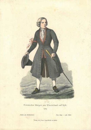 Friesischer Bürger aus Westerland auf Sylt 1724