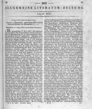 Kosmophilos: Aphorismen für Preußens Staatswirtschaft. Crossen: Darnmann 1826