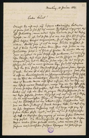 23r-24v, Brief 11: 21.01.1865