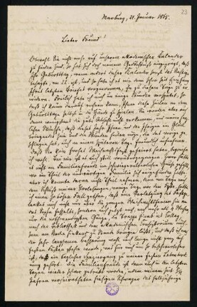 23r-24v, Brief 11: 21.01.1865
