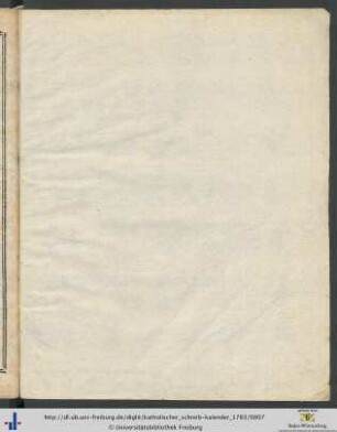 Katholischer Schreib-Kalender: ... auf das Jahr nach der Gnadenreichen Geburt Jesu Christi 1783