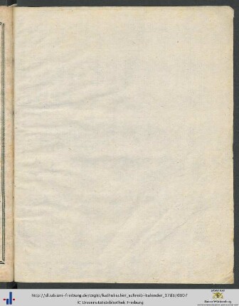 Katholischer Schreib-Kalender: ... auf das Jahr nach der Gnadenreichen Geburt Jesu Christi 1783