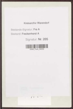 Rechnungsbelege Kirchspiel Vorhelm