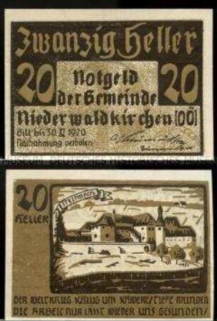 Niederwaldkirchen, Oberösterreich 20 Heller