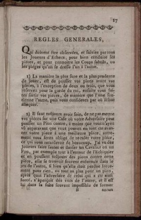 Règles Générales,