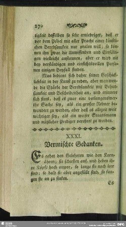 XXXI. Vermischte Gedanken