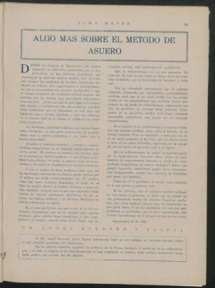 Algo más sobre el Método de Asuero
