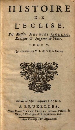 Histoire de l'eglise, 5