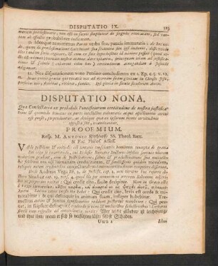 Disputatio Nona.