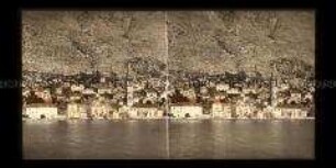 Salutschüsse beim Passieren der SMY Hohenzollern, Cattaro, Kotor
