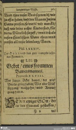 LII. Gebet, eines frommen Bawersmannes