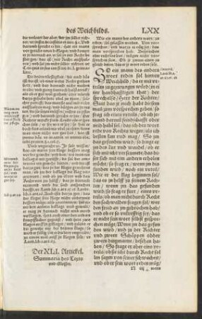 Der XLI. Artickel. - Der L. Artickel.