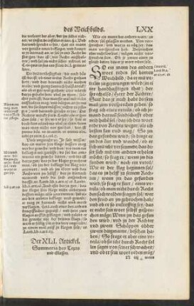 Der XLI. Artickel. - Der L. Artickel.