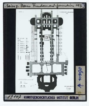 Mainz, Dom : Grundriss der Fundamente