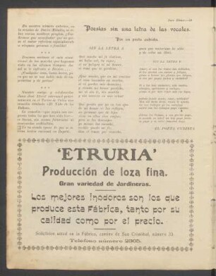 Poesías sin una letra de las vocales. : Por un poeta cubista.