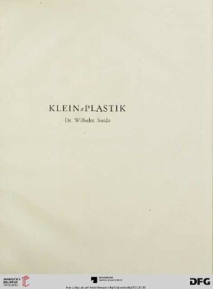 Klein-Plastik (Tafel 50-59)