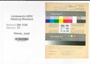 Entnazifizierung Josef Werner , geb. 20.01.1904 (Technischer Angestellter)