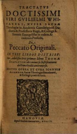 Rabsaces Romanvs Id est: Edmvndi Campiani Jesuitae Rationes Decem : Quibus fretus certamen Anglicanae Ecclesiae & omnibus Orthodoxis Evangelii Ministris obtulit in causa fidei: et ad eas Gvilielmi VVhitakeri ... Responsio