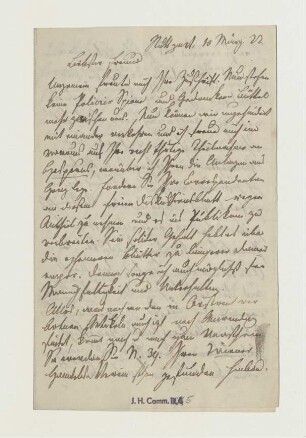 Brief von Christian Carl André an Joseph Heller