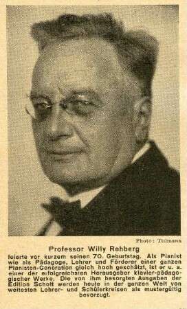 Rehberg, Prof. Willy
