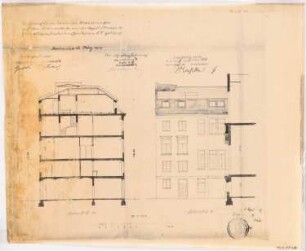 Villa von der Heydt, Berlin-Tiergarten. Zum Projekt gehörend: Böhmer & Petrich, Villa von der Heydt, Berlin-Tiergarten Umbau: 2 Schnitte 1:100