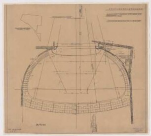 Deli-Lichtspiele, Breslau: Grundriss Rangkurve 1:50 (von Inv.Nr. 3363)
