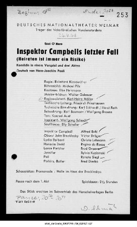 Inspektor Campbells letzter Fall (Heiraten ist immer ein Risiko)