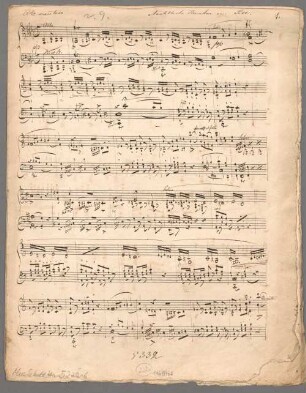 Die nächtliche Heerschau, arrangiert, Chor, Klavier, Trommel. - BSB Mus.Schott.Ha 5279-6 : = La revue nocturne