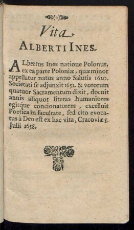 Vita. Alberti Ines.