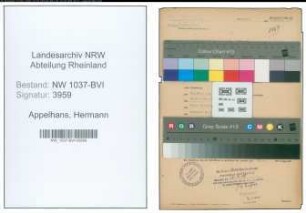 Entnazifizierung Hermann Appelhans , geb. 09.10.1901 (Rendant)