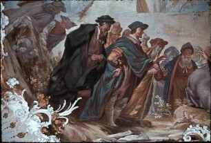 Die Bekehrung eines Juden durch den heiligen Antonius von Padua: ein Esel kniet vor der Hostie nieder