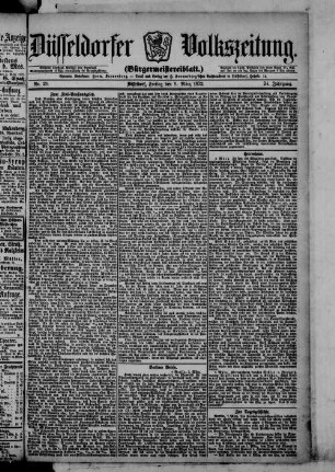 Düsseldorfer Volkszeitung. 1871-1872
