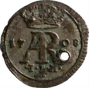 Münze, Pfennig, 1708