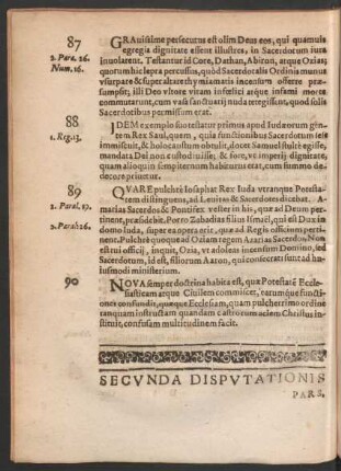 Secunda Disputationis Pars, Qua Dignitas Et Praestantia Ecclesiasticae Potestatis exponitur.