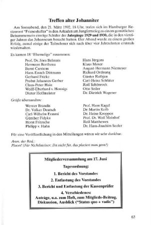 Treffen alter Johanniter