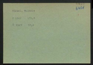 Viesel, Wilhelm