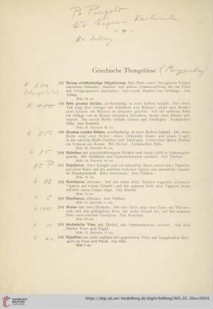 Griechische Thongefässe (Nr. 197-279)