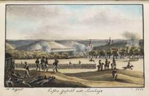 'Erstes Gefecht vor Smolensk' Aquarell; Rückseitenvermerk: 'nach Faber'
