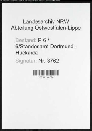 Sterberegister Standesamt Dortmund-Huckarde (IV)