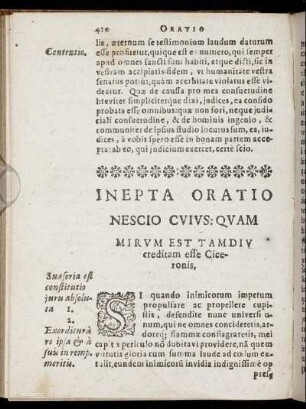 Inepta Oratio Nescio Cuius [...]