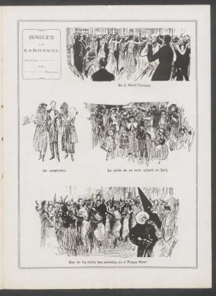 Bailes de Carnaval - Apuntes del natural [Ilustración]