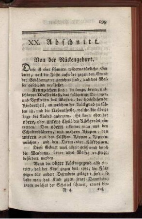 XX. Abschnitt. Von der Rückengeburt.