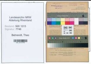 Entnazifizierung Theo Behrendt , geb. 02.09.1908 (Kaufmaennischer Angestellter)