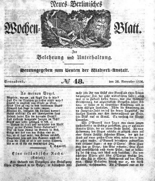 No. 48, Sonnabend, den 26.November 1836