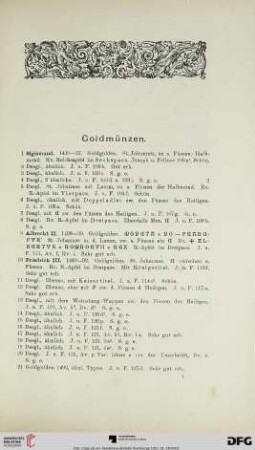 Goldmünzen (Nr. 1-74)