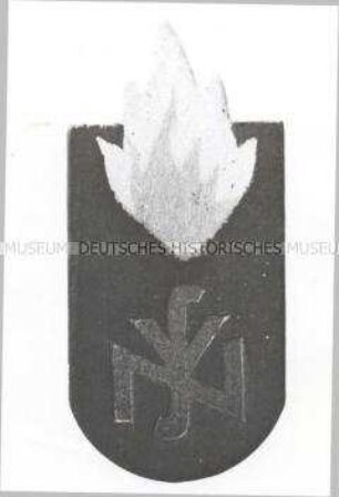 WHW-Abzeichen, NSV-Abzeichen mit Flamme, Straßensammlung im Gau Halle-Merseburg vom Dezember 1933