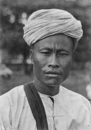 Mann der Shan mit Turban (Deutsche Indien-Expedition 1926/1929 - 3. Myanmar)